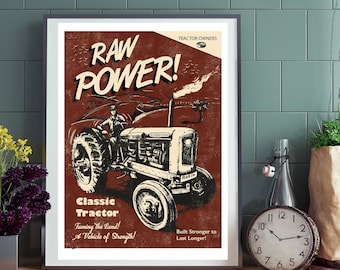 vintage Tracteur Print