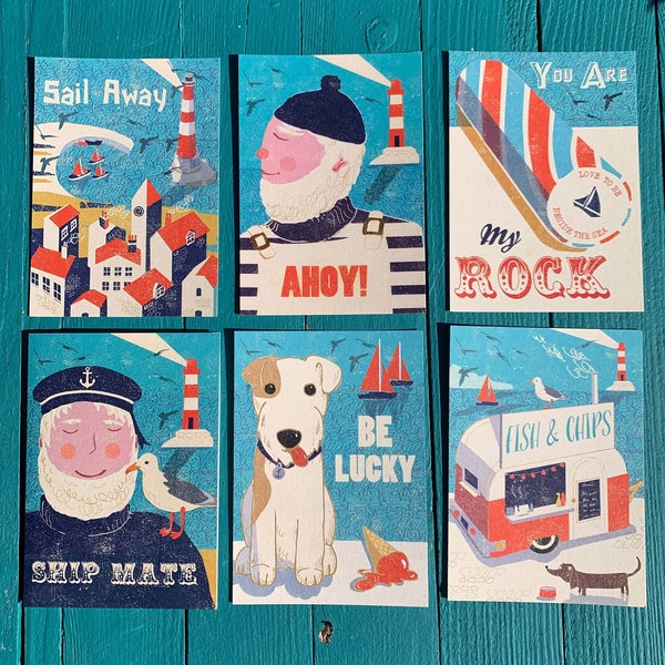 Vintage Seaside Postcards Etsy UK