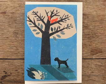 Carte chien border terrier