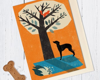 Tarjeta de perro whippet/lurcher