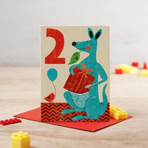 Carte de joyeux anniversaire de kangourou