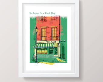 Le London Pie and Mash Print