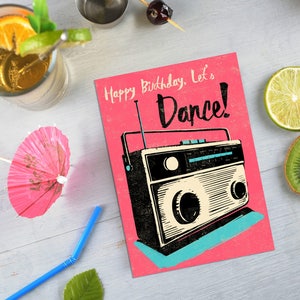 Carte d’anniversaire Radio rétro