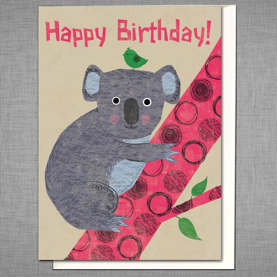Día De San Valentín Con Linda Tarjeta De Felicitación De Koala En Estilo Acuarela