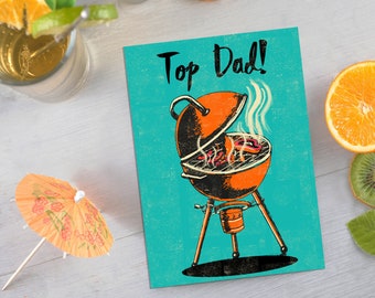 Top Dad Barbecue Card