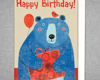 Ours de carte d’anniversaire