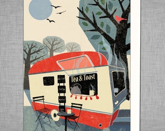 Blank Caravan Greetings Card