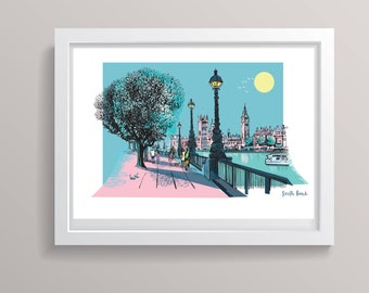 Rive sud de Londres Impression artistique