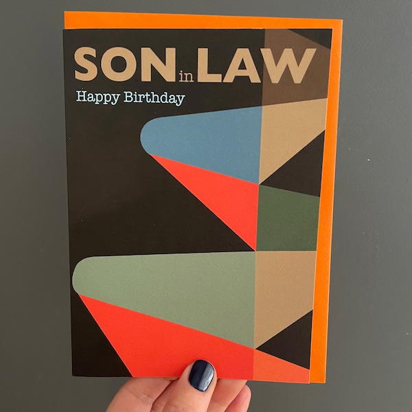 Son in Law Birthday Card - Etsy UK