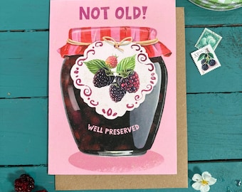 Carte d'anniversaire confiture de fruits