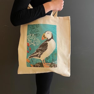 Puffin Cotton Tote Bag