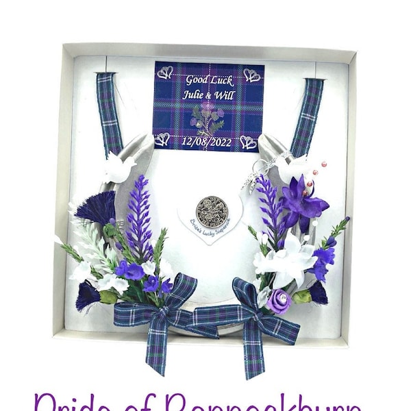 Bride’s Luxury Horseshoe, Wedding gift, tartan gift, Scottish Bride, Bride Keepsake, Traditional Wedding gift for the Bride,