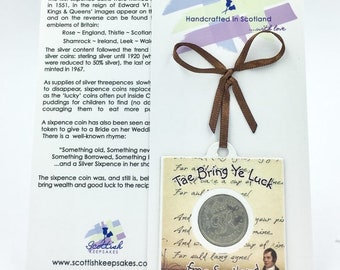 Burns Night Lucky Sixpence : cadeau souvenir écossais