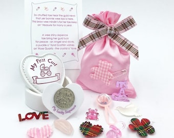 Coffret cadeau écossais pour bébé, boîte souvenir, porte-bonheur