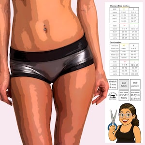 Gebänderte Mini Shorts Schnittmuster PDF für Stretch Stoffe