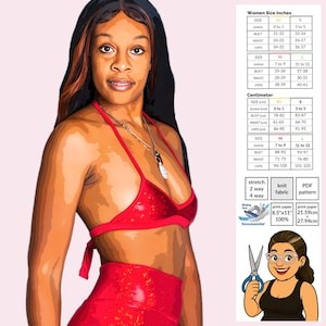 Naaipatroon mini sweetheart top pdf | Stretchbikini- en ravetop met gestrikte hals en rug