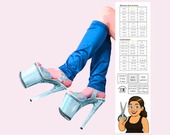 Under the Knee Leg Warmer Sewing Pattern PDF for Stretch Fabrics