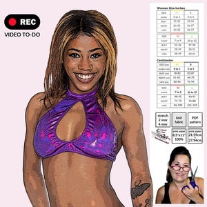 Keyhole Halter Top Sewing Pattern: DIY Festival Crop Top (PDF Download)