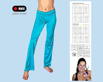 Boot Cut Pants PDF Sewing Pattern ~