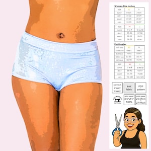 Mönster för träningsshorts, grenfoder, inga troslinjer, rumpshorts, gör-det-själv