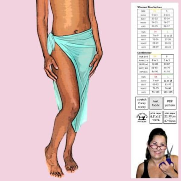 Sarong Sewing Pattern Etsy