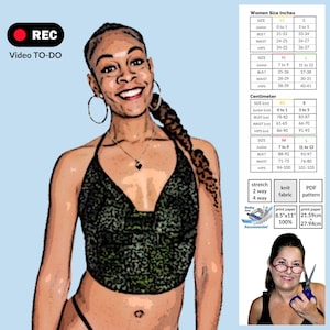 Cowl Neck Mini Top Sewing Pattern: Rave Cosplay Costume (PDF Pattern)
