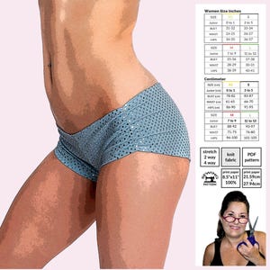 Fitness Active Wear Short PDF pattern - Sewing Pattern comes in 4 different sizes sizes -  Follow along sewing tutorial and instructions