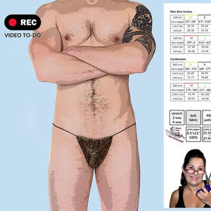 Manly Exotic Cord Thong PDF Sewing Pattern ~ Be the designer by sewing this Exotic Men&#39;s Cord Thong sewing pattern in your fabric choice