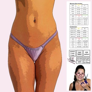 Micro Comfort Thong Sewing Pattern - YouTube video tutorial for step by step instructions on making this super low rise thong for swimwear..