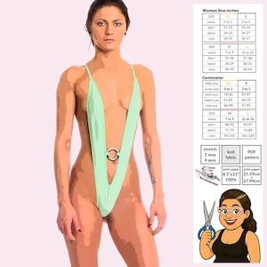 Slingshot Bodysuit Sewing Pattern with Ring Accent | Minimal Coverage PDF