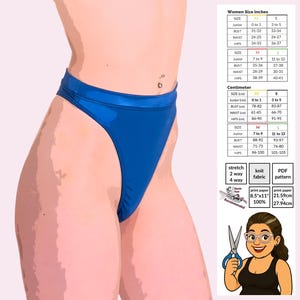 High Waist Thong Sewing Pattern for Stretch Fabrics – Minimal Coverage Thong Bottom