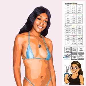 Micro Triangle Top Sewing Pattern PDF with Binding Ties (XS–L)