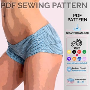 Fitness Shorts PDF Sewing Pattern for Stretch Fabrics