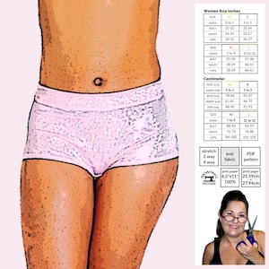 Athletic Booty Shorts with Crotch Lining PDF Sewing Pattern ~ Comfortably wear your shorts for pole fitness, hooping, aerial, circus & more