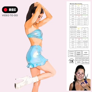 Ruffle Mini Skirt Sewing Pattern – PDF Digital Download