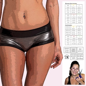 Banded Micro Mini Shorts PDF Sewing Pattern ~ Skimpy sewing pattern for Banded Shorts would be great for your favorite sport team colors