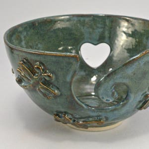 personalized yarn bowl Knitting Bowl Crochet Bowldragonfly design gift for her gift for him STONEWARE  made to order UK made