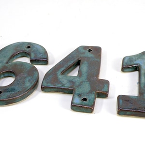 House signs house number plaque Ceramic house Modern Contemporary  Floating House Numbers Address Numbers  House Tiles handmade in cornwall