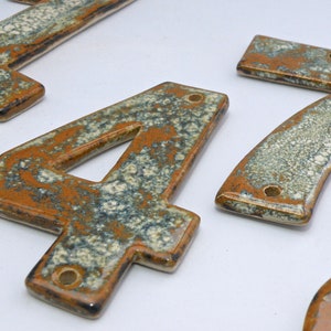 ceramic house numbers  ceramic alphabet House Tiles,Numbers House Tiles door numbers made in Cornwall UK mailbox number and letters
