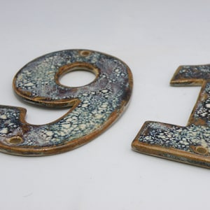 LARGE House Numbers Stoneware House Tiles door numbers Ceramic house Address Number Made to order