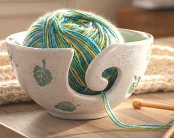 Personalisierte Garnschüssel Geschenk für Mama Bleifreie Glasur Große Garnschüssel, Strickgarnschüssel Handgemacht in UK Cornwall