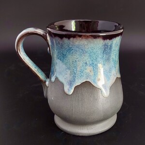 Porcelain Tankard 17 oz beer mug tea mug handemade in cornwall UK coffe mug medival mug dishwasher safe microwave safe blue purple glaze