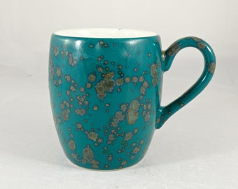 tea mug - coffee mug - pottery green mug - ceramic mug - handmade pottery Food safe Lead free Glaze Made to Order