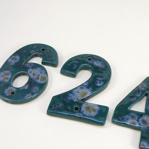 Große Türnummer UK made 8 Zoll Hausnummern Steingut Fliesen Tür Nummer Keramik Haus Adresse Nummer Briefkasten Nummer und Buchstaben