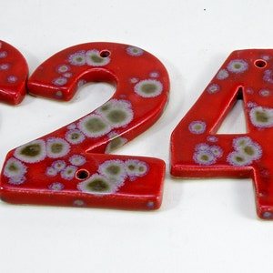 8 inches  House Tiles door numbers Stoneware  LARGE House Number Ceramic house Address Number Made to order