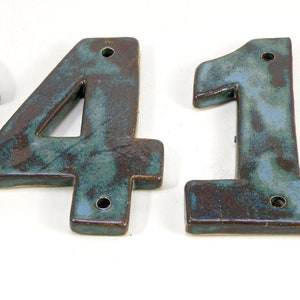 8 inches large House Numbers new home gift ceramic House Tiles door numbers Ceramic apartment numbers house Address Number made in UK