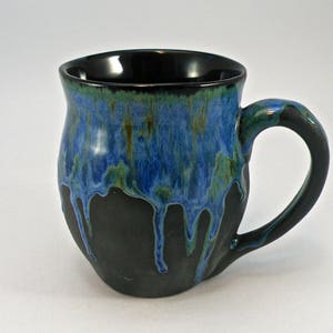 Large 24 oz beer mug black clay mug tea mug handmade mug made in UK can be personalized  food safe and lead free made of Stoneware