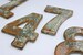Stoneware House Numbers, House Tiles, Ceramic house Address Numbers House Tiles door numbers made in Cornwall UK 