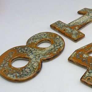 8 inches  House Tiles door numbers Stoneware  LARGE House Number Ceramic house Address Number Made to order