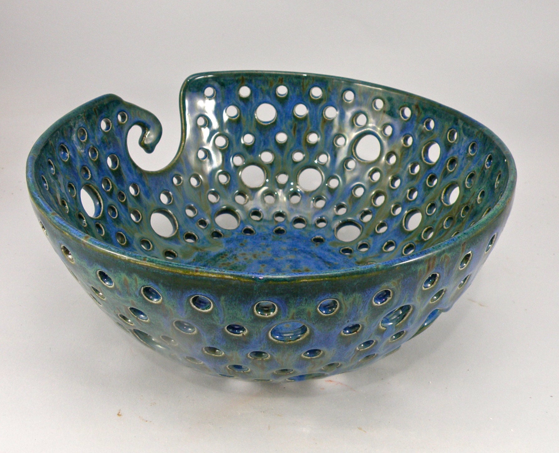 HUGE Yarn Bowl With Multiple Holes Design Extra Large Yarn Etsy